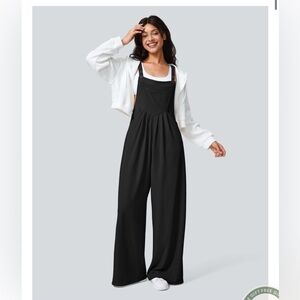 Halara Black Waffle Women's Wide-Leg Jumpsuit